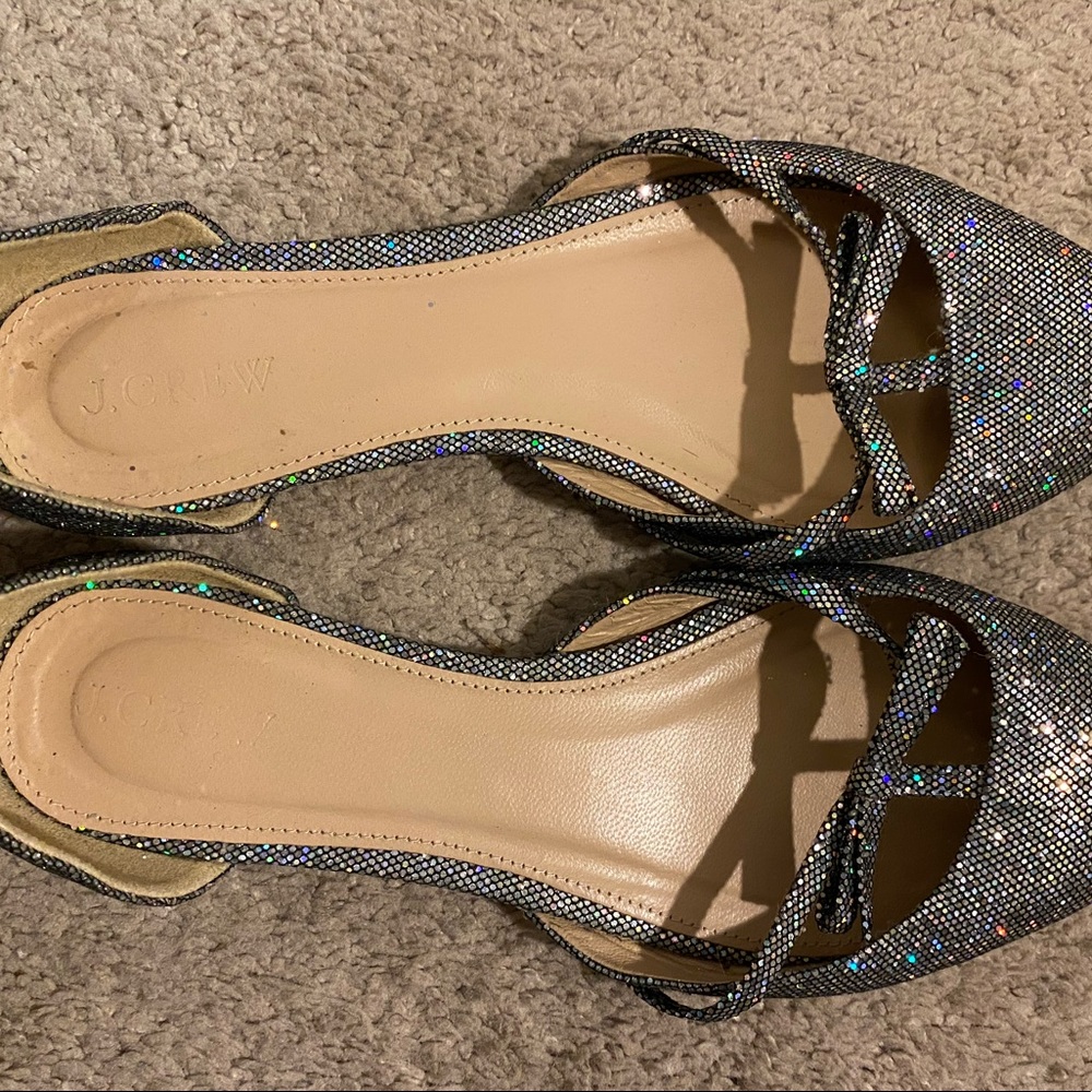 J.Crew Sloan Glitter Flats